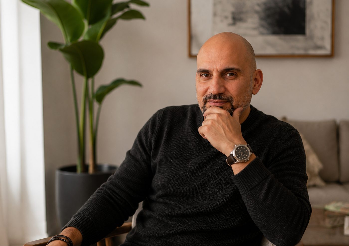 Sergio García en su despacho